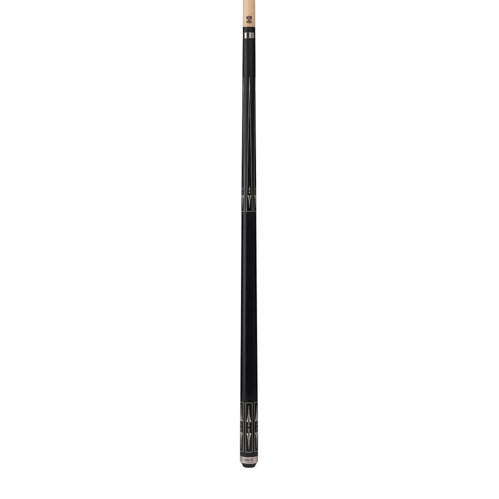 Pure X Matte Black & Mother of Pearl Cue with Black Linen Wrap