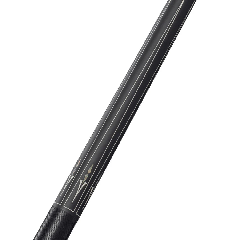 Pure X Matte Black & Mother of Pearl Cue with Black Linen Wrap