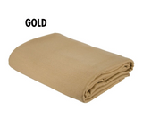 Folded Simonis 860 gold billiard table cloth with "GOLD" above it on a white background.
