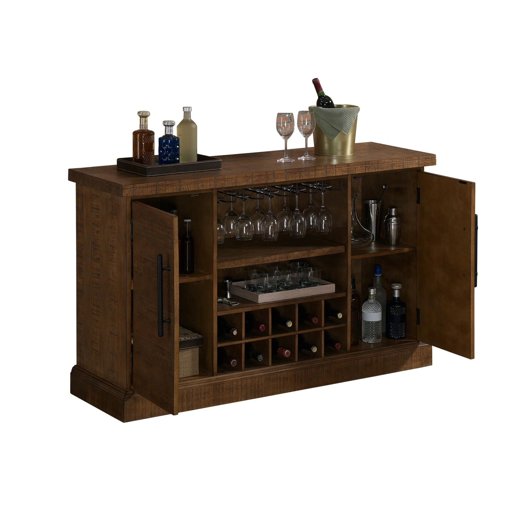 American Heritage Billiards Gateway Wine Cabinet in Reclaimed Wood