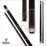 Black pool cue on a white background, featuring the Katana brand.