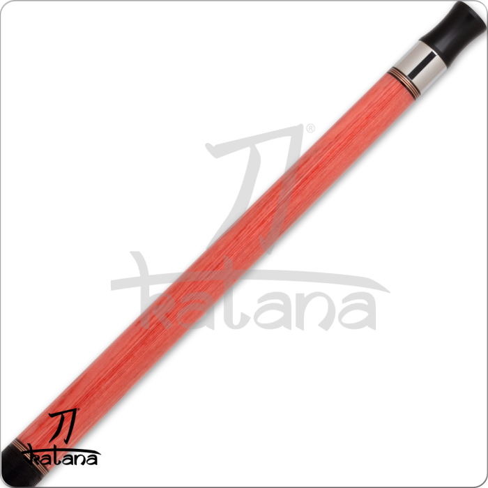 Pink pool cue on a white background, featuring the 'Katana' brand.