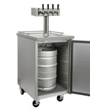 Kegco 24" Wide Four Tap All Stainless Steel Commercial Kegerator