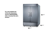 Accucold Commercial 39 Cu.Ft. Reach-In Refrigerator