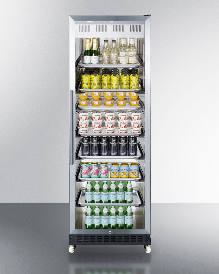Summit Appliance24" Wide Mini Reach-In Beverage Center with Dolly