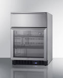 Summit Commercial 24" Wide Built-In Commercial Beverage Refrigerator With Top Drawer