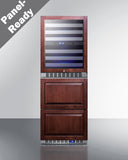 Summit 24" Wide Combination Dual-Zone Wine Cellar and 2-Drawer All-Refrigerator (Panels Not Included)