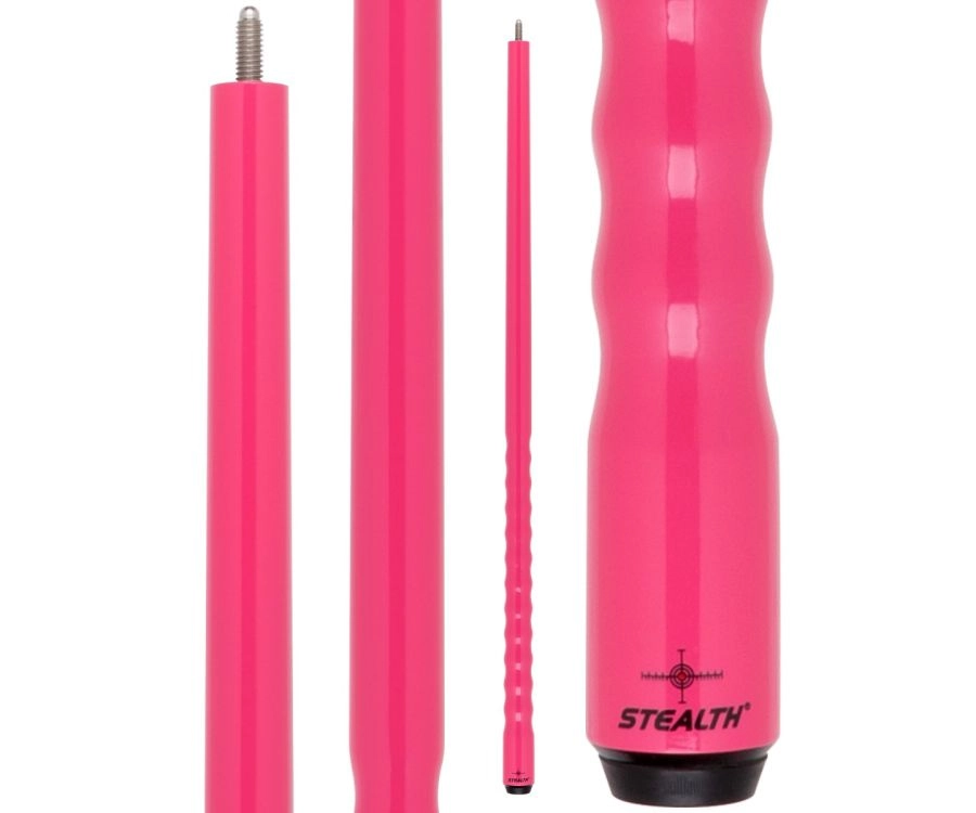 Pink cue with stealth branding