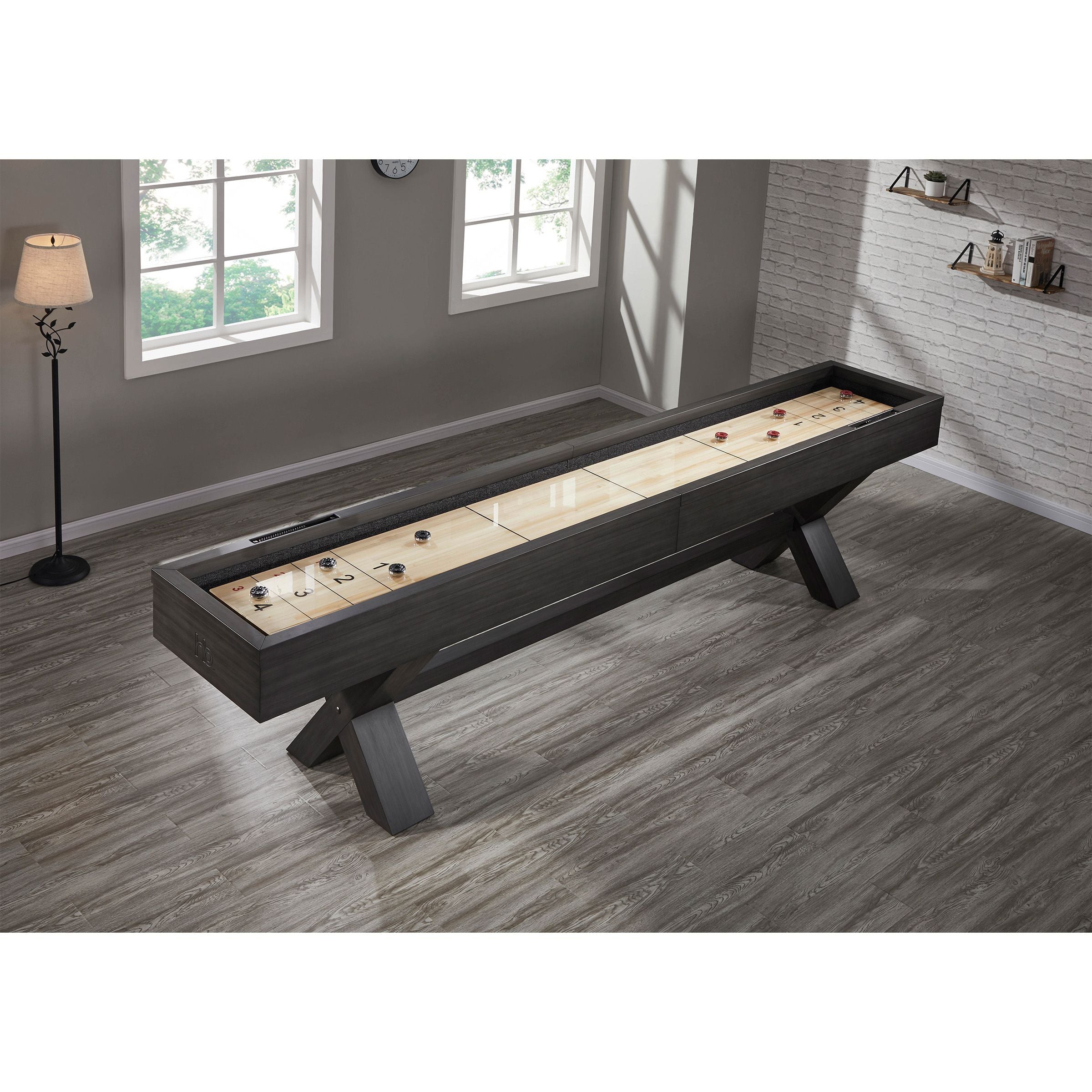 HB Home Blake 12' Shuffleboard Table in Kona