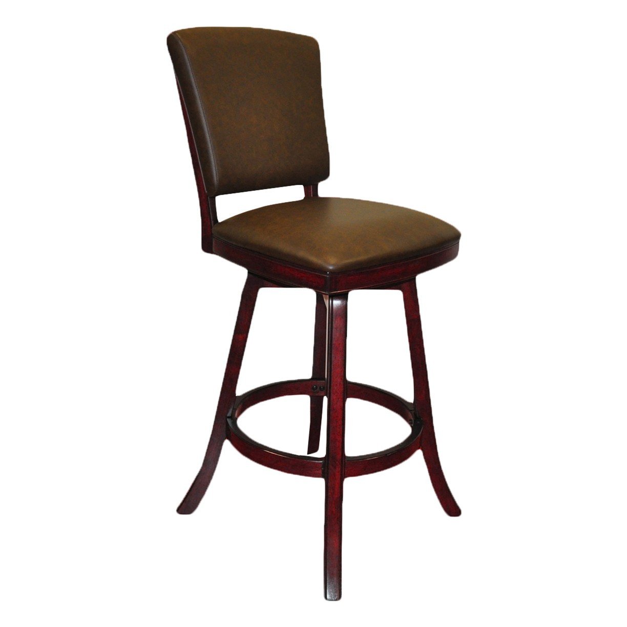 Imperial Bar Stool with Back in Mahogany