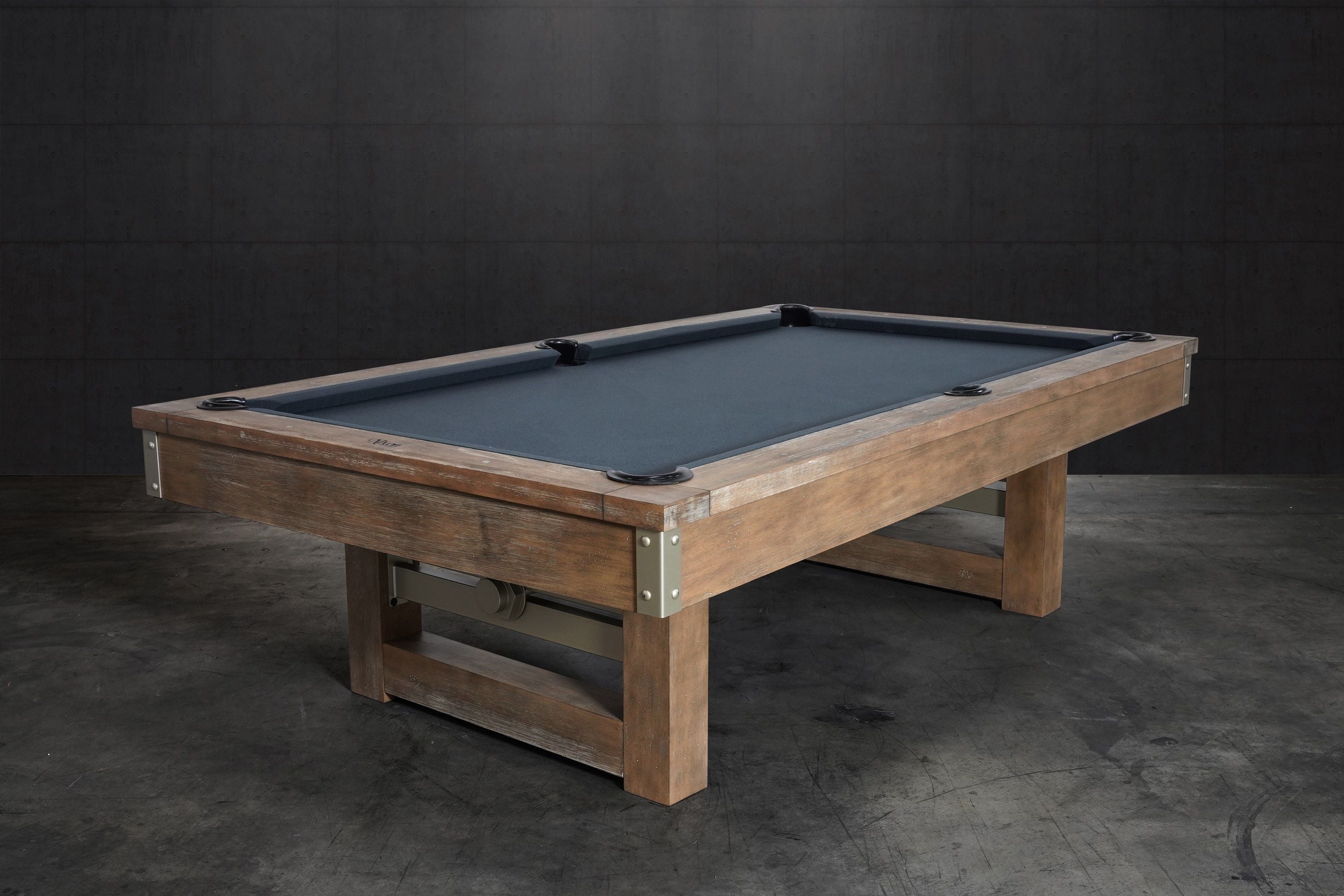 Nixon Bryant 8' Slate Pool Table in Weathered Natural Finish w/ Dining Top Option