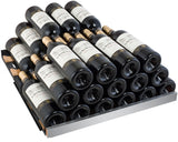 Allavino 24" Wide FlexCount II Tru-Vino 172 Bottle Dual Zone Black Left Hinge Wine Refrigerator