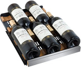 Allavino 30" Wide FlexCount II Tru-Vino 30 Bottle/88 Can Dual Zone Stainless Steel Side-by-Side Wine Refrigerator/Beverage Center
