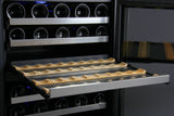 Allavino 24" Wide FlexCount II Tru-Vino Series 56 Bottle Single Zone Stainless Steel Left Hinge Wine Refrigerator