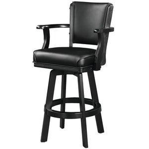 RAM Game Room Swivel Barstool with Arms - Black