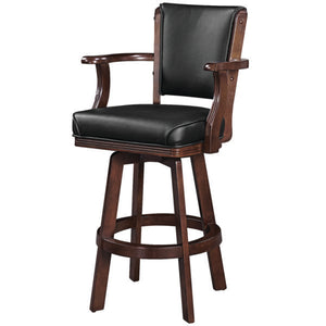 RAM Game Room Swivel Barstool with Arms - Cappuccino