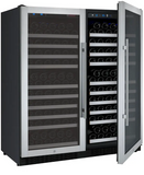 Allavino 47" Wide FlexCount II Tru-Vino 256 Bottle Dual Zone Stainless Steel Side-by-Side Wine Refrigerator