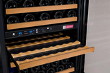 Allavino 47" Wide FlexCount II Tru-Vino 112 Bottle Three Zone Black Side-by-Side Wine Refrigerator
