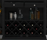 American Heritage Jordan Wine Cabinet In Black