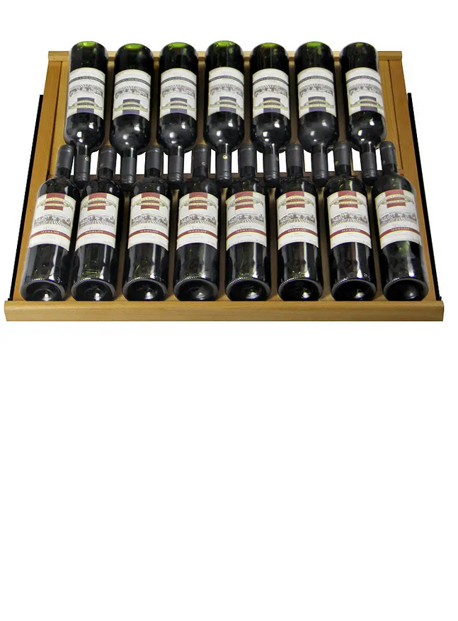 Allavino 63" Wide Vite II Tru-Vino 554 Bottle Dual Zone Stainless Steel Side-by-Side Wine Refrigerator