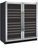 Allavino 47" Wide FlexCount II Tru-Vino 256 Bottle Dual Zone Stainless Steel Side-by-Side Wine Refrigerator