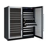 Allavino 47" Wide FlexCount II Tru-Vino 256 Bottle Dual Zone Stainless Steel Side-by-Side Wine Refrigerator