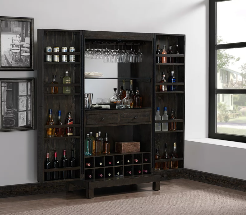 American Heritage Billiards Capella Wine and Spirit Cabinet
