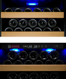 Allavino 63" Wide Vite II Tru-Vino 554 Bottle Dual Zone Black Side-by-Side Wine Refrigerator