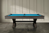 Nixon CrissyCross 7' Slate Pool Table in Charcoal Finish w/ Dining Top Option