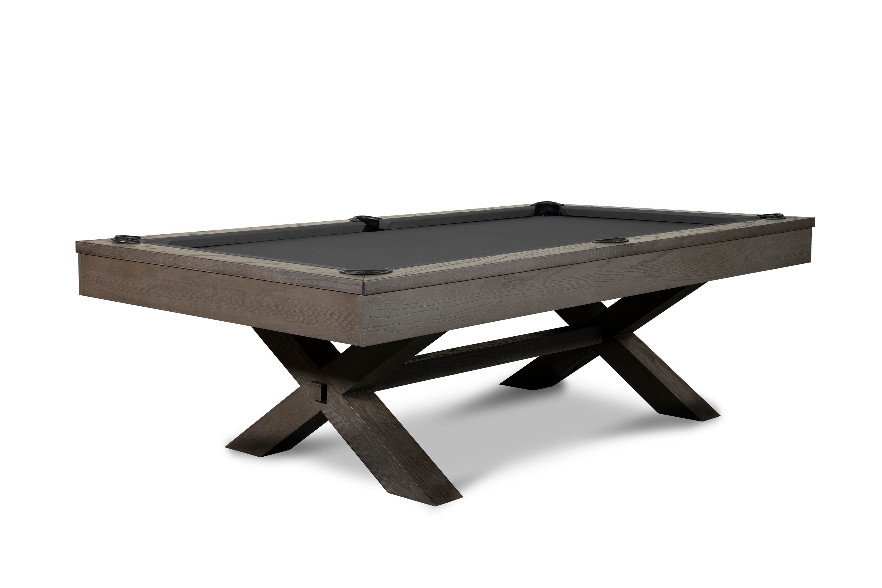 Nixon CrissyCross 7' Slate Pool Table in Charcoal Finish w/ Dining Top Option