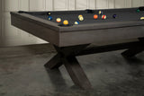 Nixon CrissyCross 7' Slate Pool Table in Charcoal Finish w/ Dining Top Option