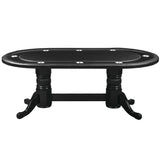 RAM Game Room 84" Texas Hold'em Game Table with Dining Top - Black