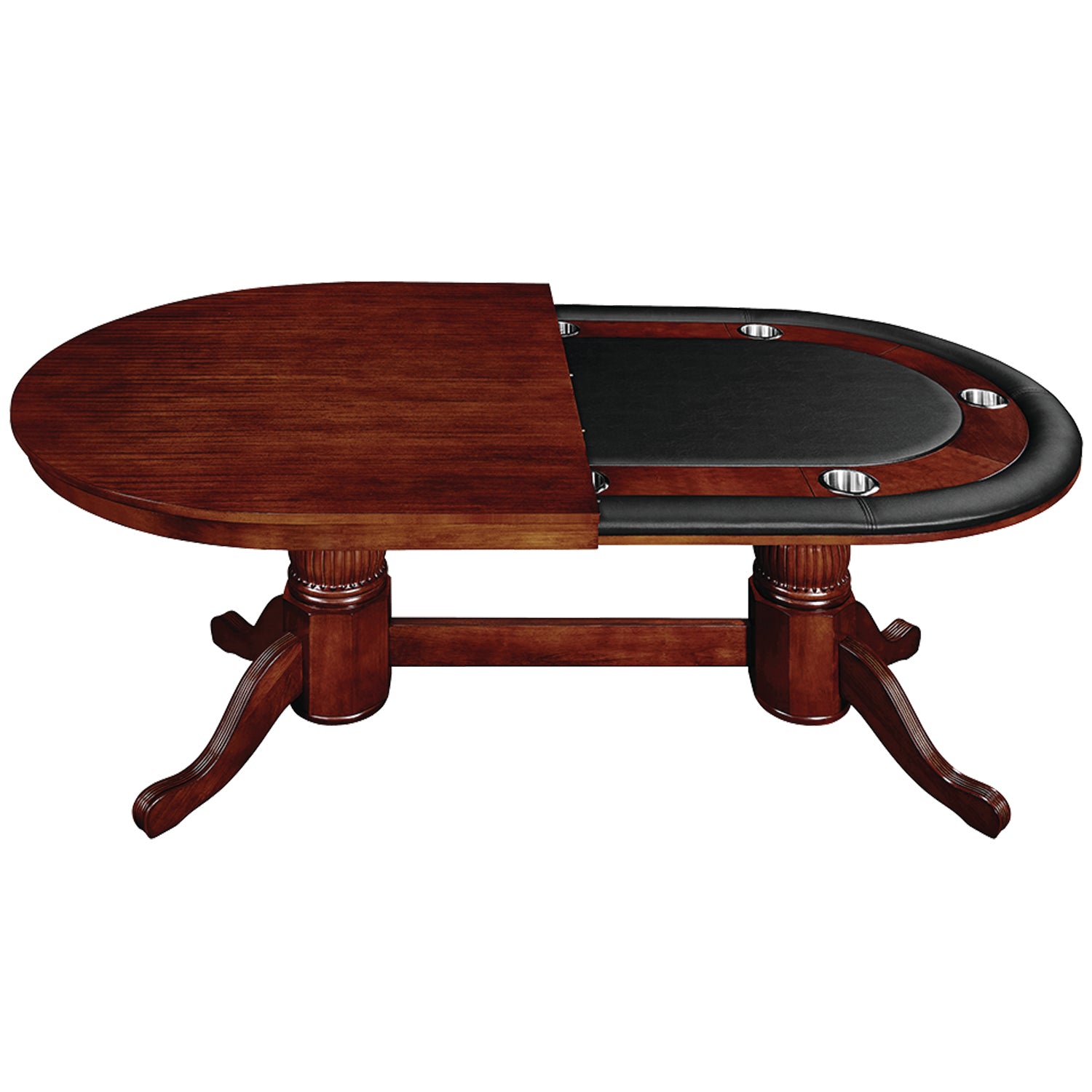 RAM Game Room 84" Texas Hold'em Game Table with Dining Top - English Tudor
