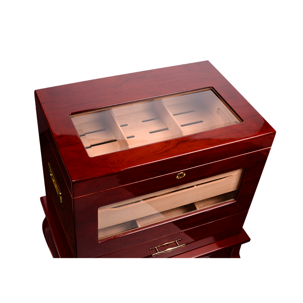 Quality Importers Geneve Table Humidor in Rosewood