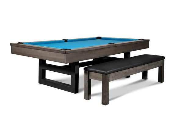 Nixon Mckay 7' Slate Pool Table in Charcoal Finish w/ Dining Top Option