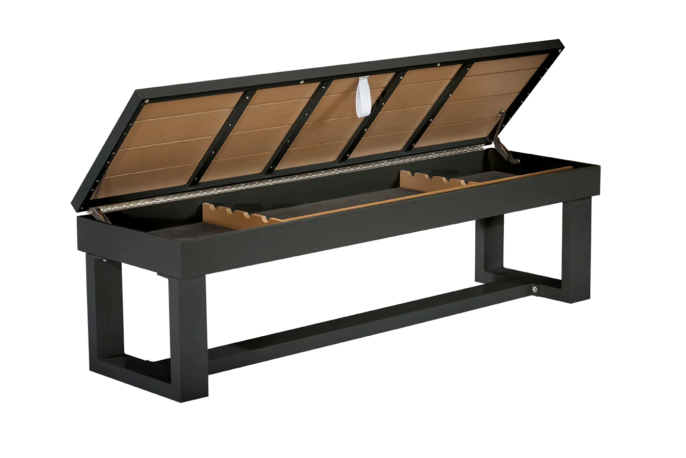 American Heritage Lanai Outdoor Multi-Functional Storage Bench in Obsidian Black