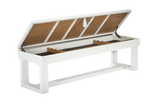 American Heritage Lanai Outdoor Multi-Functional Storage Bench in Pearl White