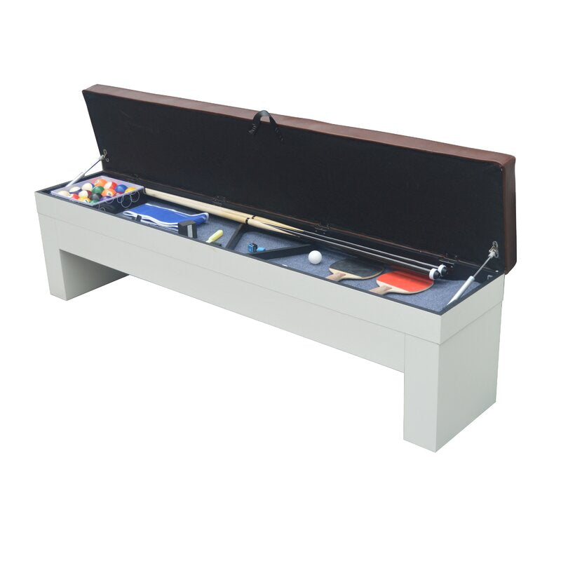 Hathaway Newport 7-ft Pool Table Combo Set w/ Benches in White