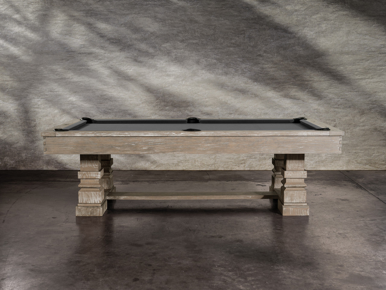 Nixon Huck 7' Slate Pool Table in Grey White Oak Finish w/ Dining Top Option