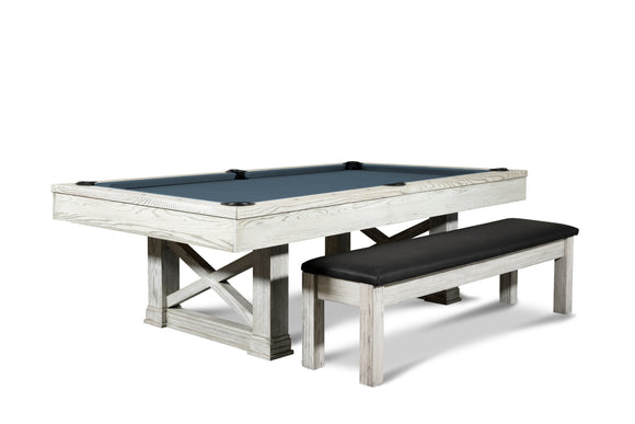 Nixon Nora 7' Slate Pool Table in Whitewash Finish w/ Dining Top Option