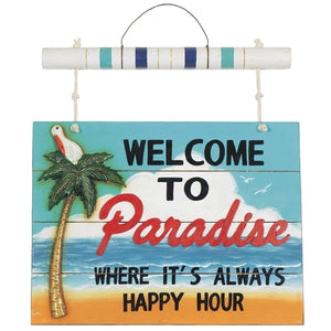 RAM Game Room “Welcome to Paradise” Wall Art Sign