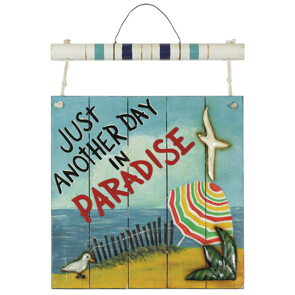 RAM Game Room “Just Another Day in Paradise” Wall Art Sign