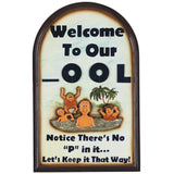 RAM Game Room “Welcome to Our _OOL” Wall Art Sign