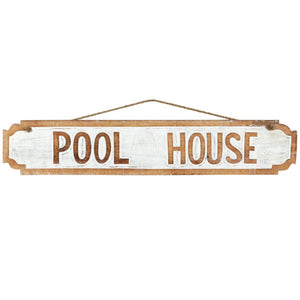 RAM Game Room “Pool House” Wood Art Sign