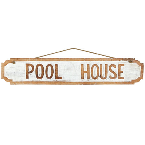 RAM Game Room “Pool House” Wood Art Sign