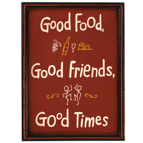 RAM Game Room “Good Food, Good Friends, Good Times” Wall Art Sign