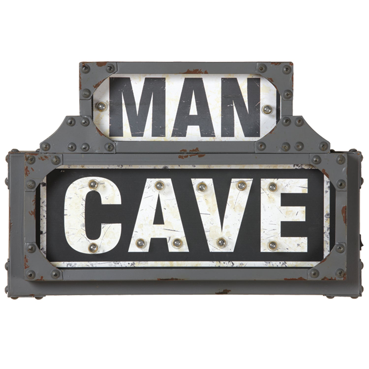 RAM Game Room “Man Cave” w/Lights Metal Wall Art Sign