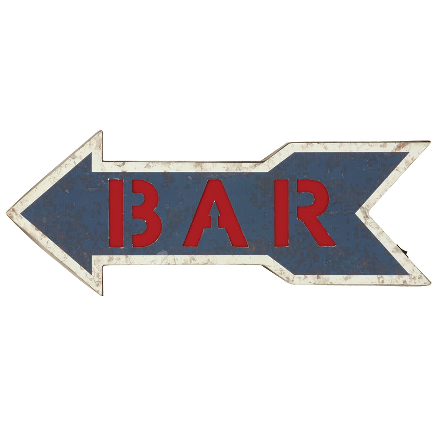 RAM Game Room “Bar” Arrow Metal Wall Art Sign (Blue)