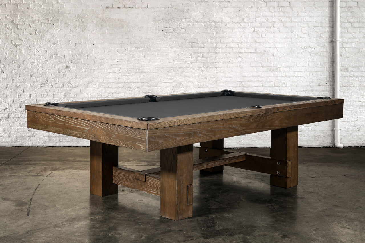 Nixon Rocky 7' Slate Pool Table in Brownwash Finish w/ Dining Top Option