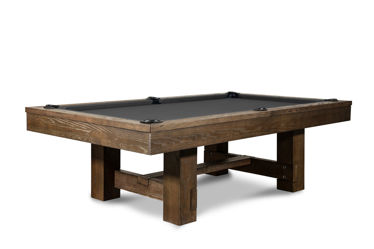 Nixon Rocky 7' Slate Pool Table in Brownwash Finish w/ Dining Top Option